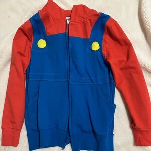 Nintendo Red and Blue Sweater with Hood